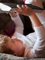 Mother and homeschool student using flashcards to accommodate a visual learner