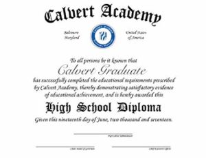 Calvert Academy Diploma